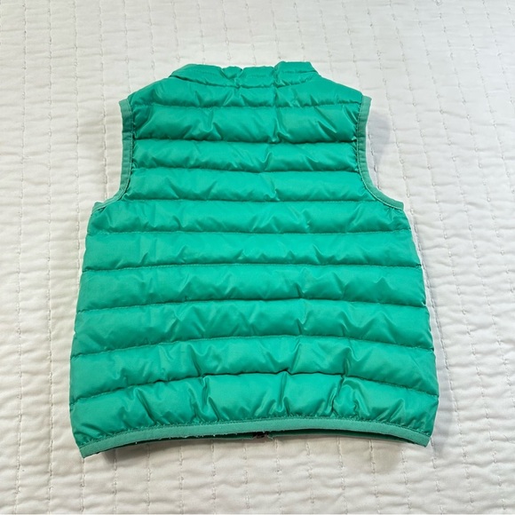 Unisex Patagonia Kids Down Sweater Vest in Teal and Red - Picture 2 of 8